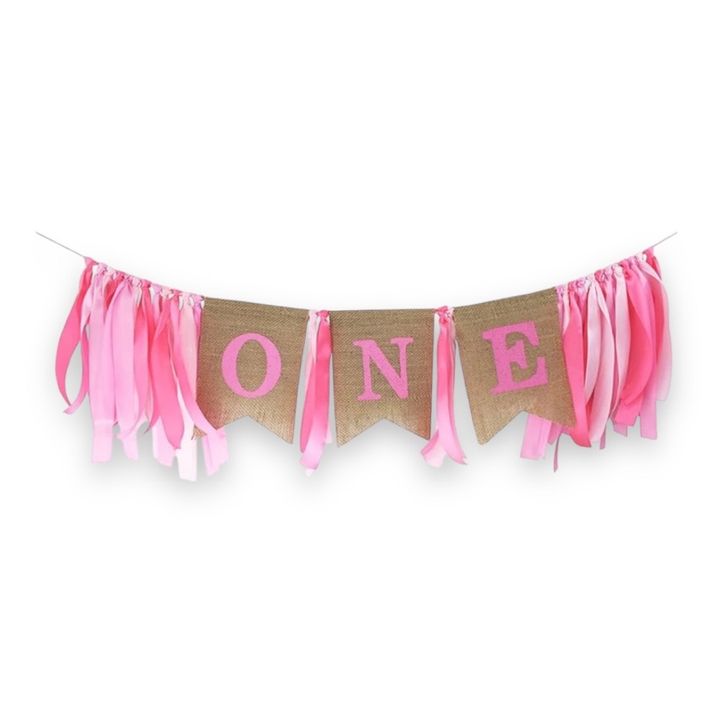 1St Birthday Banner For Baby High Chair bunting